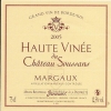 Etiquette Hte Vinée Château Soussans